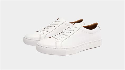 white minimal sneakers for men